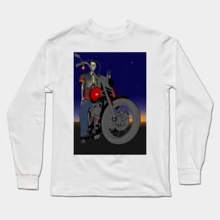 Skeleton Biker Long Sleeve T-Shirt